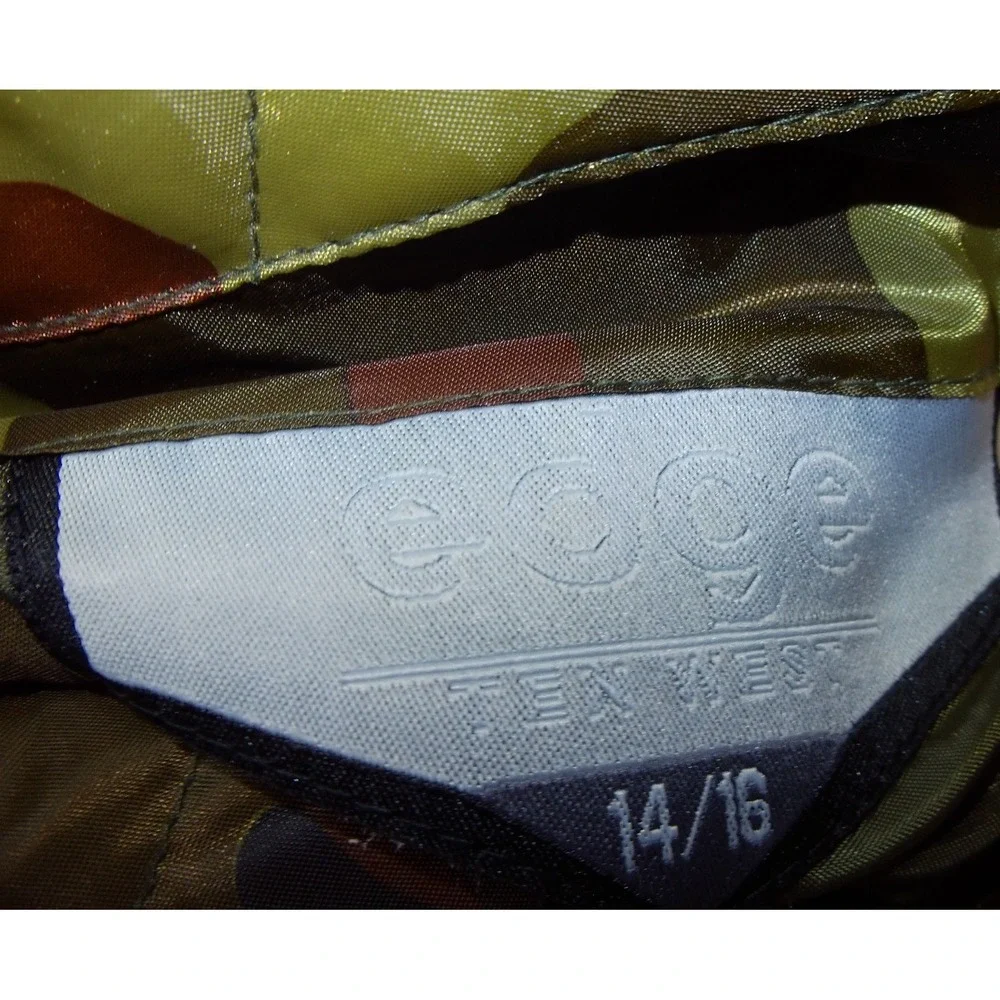 TEN WEST Boy's 14/16 Reversible Camo Quilted‎ Puffer Jacket  Removable Sleeves